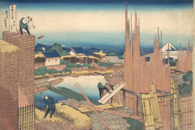 Tatekawa in Honjo, dalla serie Trentasei vedute del Monte Fuji da Katsushika Hokusai
