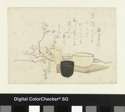 Utensili per la cerimonia del tè da Katsushika Hokusai