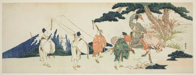 Il viaggio orientale del celebre poeta Ariwara no Narihira da Katsushika Hokusai
