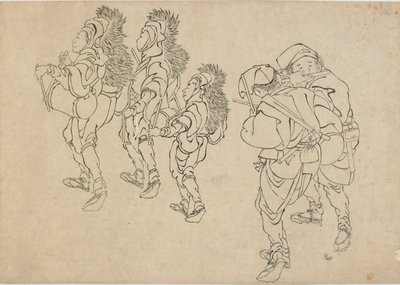 La danza del leone, fine XVIII-inizio XIX secolo da Katsushika Hokusai