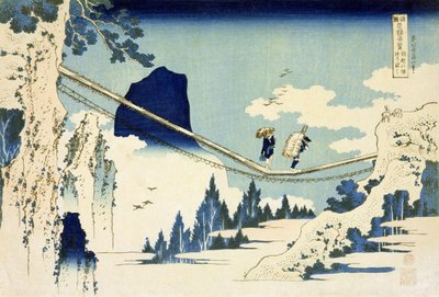 Il ponte sospeso tra Hida ed Etchu da Katsushika Hokusai