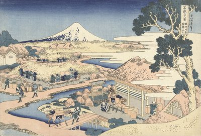 La piantagione di tè di Katakura nella provincia di Suruga da Katsushika Hokusai