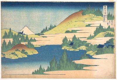 Il lago di Hakone nella provincia di Sagami dalla serie 36 vedute del Monte Fuji, 1830-1833 da Katsushika Hokusai
