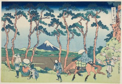 Tokaido Hodogaya, dalla serie "Trentasei vedute del Monte Fuji (Fugaku sanjurokkei)" da Katsushika Hokusai