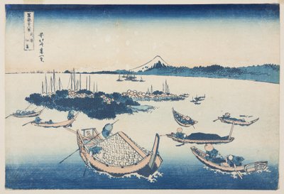 Isola di Tsukuda [a Edo] nella provincia di Musashi da Katsushika Hokusai