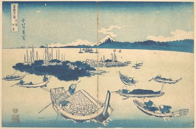 Tsukudajima nella provincia di Musashi (Buyō Tsukudajima), dalla serie “Le trentasei vedute del Monte Fuji” (Fugaku sanjūrokkei) da Katsushika Hokusai