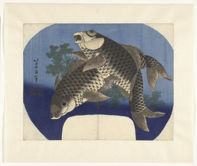 Due carpe da Katsushika Hokusai