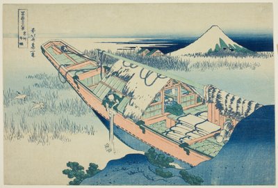 Ushibori nella provincia di Hitachi (Joshu Ushibori), dalla serie "Trentasei vedute del Monte Fuji (Fugaku sanjurokkei)" da Katsushika Hokusai