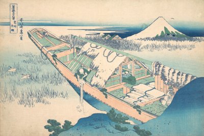 Ushibori nella provincia di Hitachi, dalla serie Trenta-sei vedute, ca. 1830-32 da Katsushika Hokusai