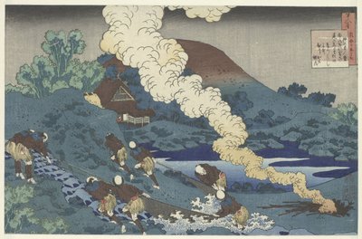 Pescatori che tirano una rete da Katsushika Hokusai