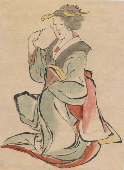 Donna Rivolta a Destra, che Fa un Cenno da Katsushika Hokusai
