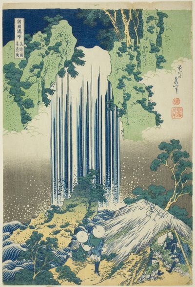 Cascata di Yoro nella provincia di Mino (Mino no kuni Yoro no taki), dalla serie Tour delle cascate in varie province (Shokoku Takimeguri) da Katsushika Hokusai