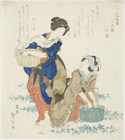 Due Donne che Raccolgono Erbe da Katsushika Taito II