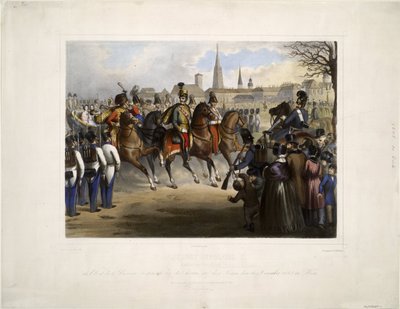 Nicola I di Russia come colonnello in capo del 9º Reggimento Ussari "Graf Nadasdy" al Glacis di Vienna il 30 dicembre 1845 da Katzler Katzler
