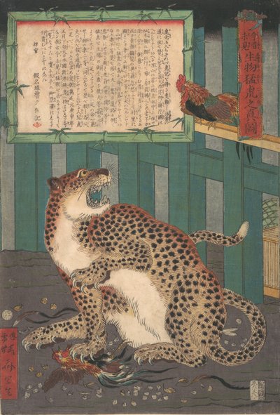 Mai Visto Prima: Vera Immagine di una Tigre Selvaggia Viva da Kawanabe Kyosai