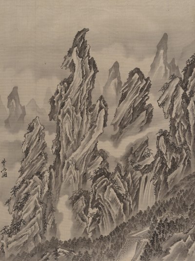 Paesaggio roccioso, ca. 1887 da Kawanabe Kyosai