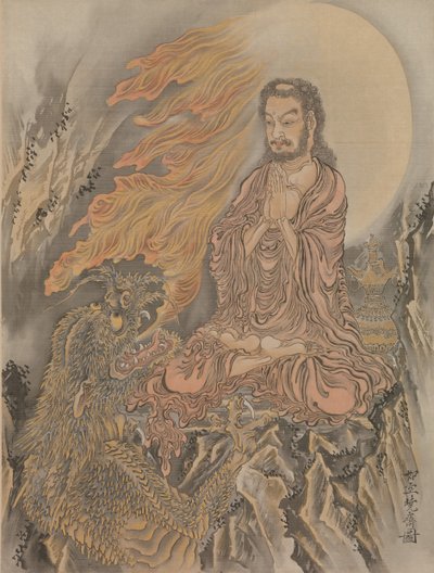 Shakyamuni che Conquista i Demoni Shaka Goma-zu da Kawanabe Kyosai