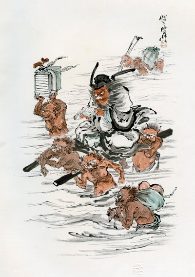 Shoki e demoni assistenti, 1898 da Kawanabe Kyosai
