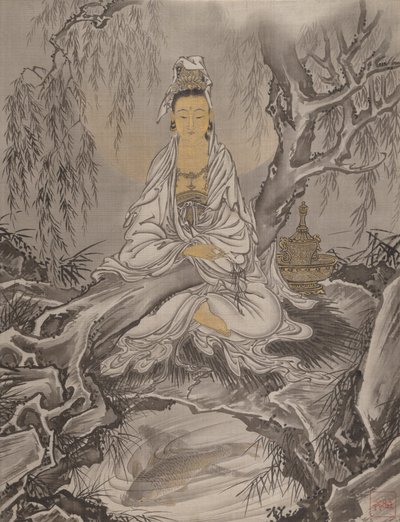 Kannon in Vesti Bianche, ca. 1887 da Kawanabe Kyosai