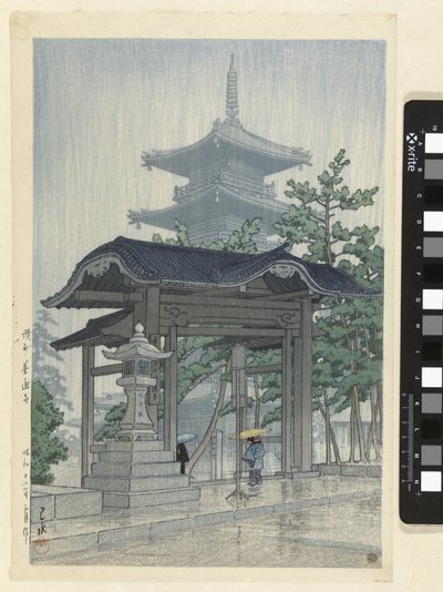Tempio Zensetsu a Sanshu da Kawase Hasui