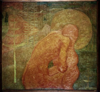 Schizzo per un affresco: La preghiera da Kazimir Severinovich Malevich