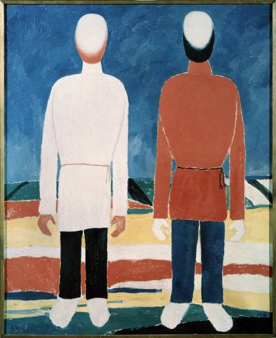 Due figure maschili da Kazimir Severinovich Malevich