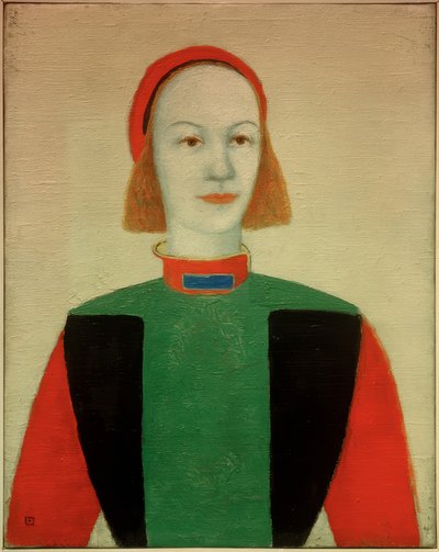 Testa di una ragazza moderna da Kazimir Severinovich Malevich