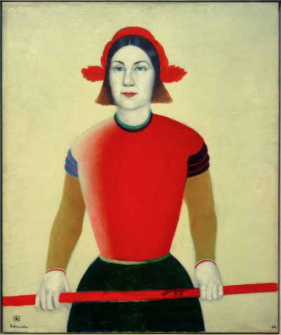 Ragazza con bastone rosso da Kazimir Severinovich Malevich
