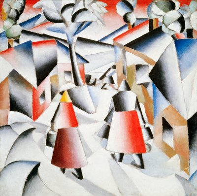 Mattina nel villaggio dopo la tempesta di neve da Kazimir Severinovich Malevich