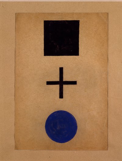 Suprematismo: quadrato, croce, cerchio da Kazimir Severinovich Malevich