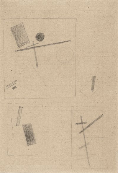 Disegno suprematista da Kazimir Severinovich Malevich
