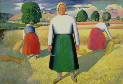 I mietitori, 1909-10 da Kazimir Severinovich Malevich