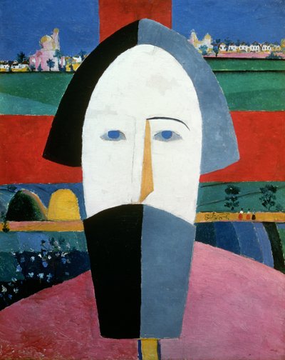 Testa di un contadino, c.1929-32 da Kazimir Severinovich Malevich