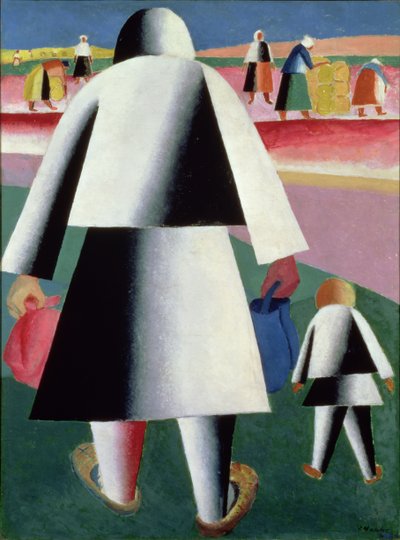 Alla raccolta, Martha e Vanka, 1928 da Kazimir Severinovich Malevich