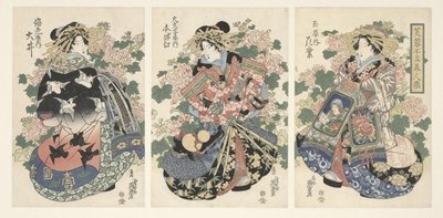 Tre cortigiane in parata da Keisai Eisen