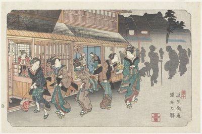No.10 Stazione di Fukaya, 1830-1844 da Keisai Eisen