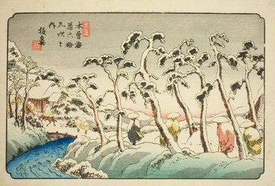 N. 15: Itahana (Jugo: Itahana), dalla serie "Sessantanove Stazioni del Kisokaido (Kisokaido rokujukyu tsugi no uchi)" da Keisai Eisen