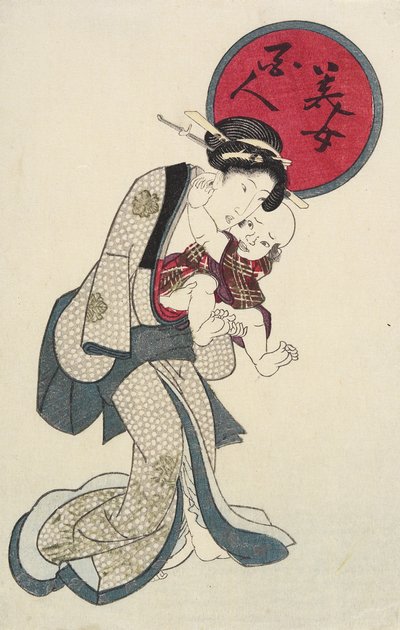 Donna che tiene un bambino da Keisai Eisen