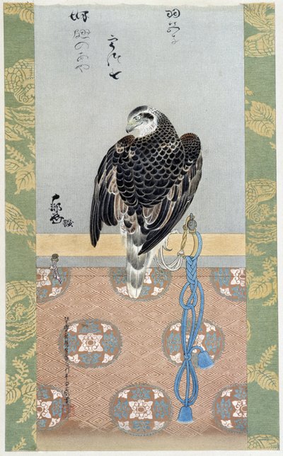 Falco - dipinto su seta di Itaya Keishiu da Keishu Hiromasa Itaya