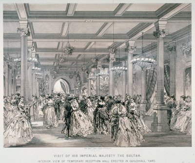 Ricevimento per il Sultano di Turchia, Guildhall, Città di Londra, 1867 da Kell Brothers