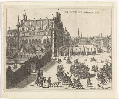 Veduta della corte di Bruxelles, 1673 da Kemnitz