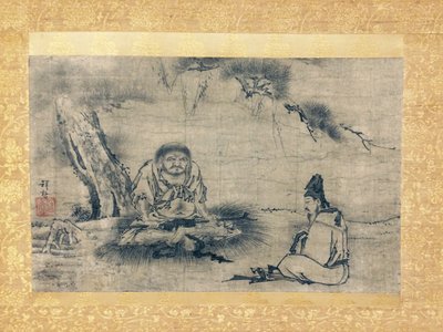Incontro Zen Niaoke Daolin e Bai Juyi, XVI secolo da Kenkō Shōkei