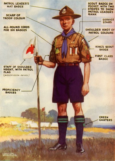 Uniforme e distintivi dei Boy Scout da Kenneth Brookes