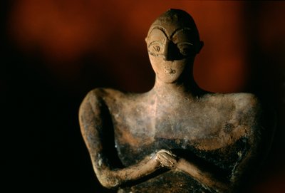 Figurina in ceramica umana; Museo Nazionale del Turkmenistan, Ashgabat, manufatto. Civiltà dell