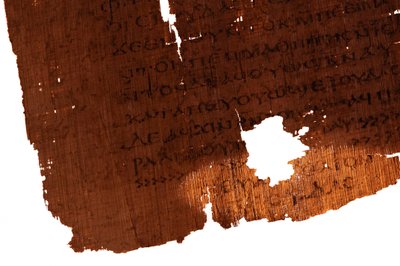 Dettaglio della pagina conclusiva del Vangelo di Giuda, l