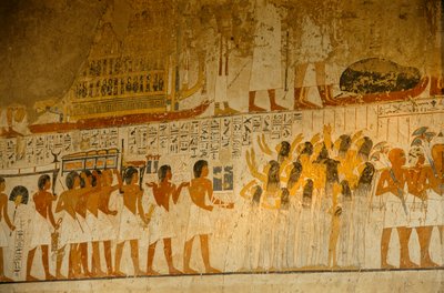 Scena dipinta di Mourners; Tomba di Ramose; Visir sotto Amenhotep III e Akhenaton, 2009 da Kenneth Garrett