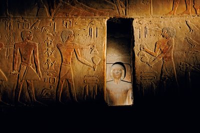 Tomba di Ti; Egitto; Archeologia; Antico Regno; Saqqara, Camera del Serdab da Kenneth Garrett