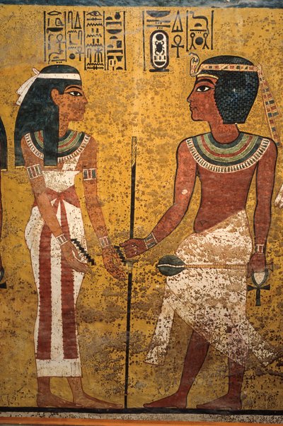 Tomba di Tutankhamon, il faraone di fronte alla dea Nut che lo accoglie con acqua purificata da Kenneth Garrett