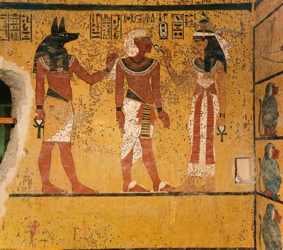 Pittura murale nella tomba di Tutankhamon, Egitto, Nuovo Regno, Valle dei Re, 2003 da Kenneth Garrett