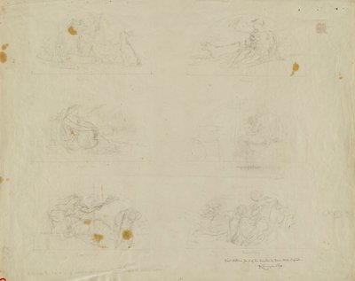 (Iowa State Capitol Rotunda) (studio per Six Lunettes) da Kenyon Cox